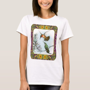 Camiseta Aves e Flores Hummingbird 2