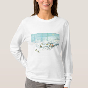 Camiseta Aves florestais no T-Shirt de inverno