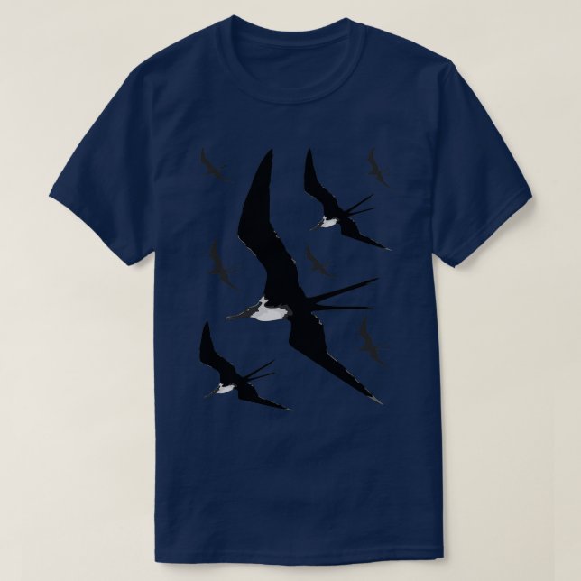 Camiseta Aves Frigadas Voando (Frente do Design)