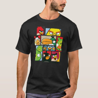 Camiseta Aves Irritadas Colidem Mercadorias Oficiais