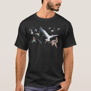 Camiseta Aves migratórias traçando seus voos Ilustração