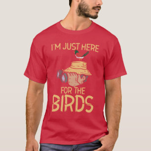 Camiseta Aves Observando Aves Binoculares Aviões