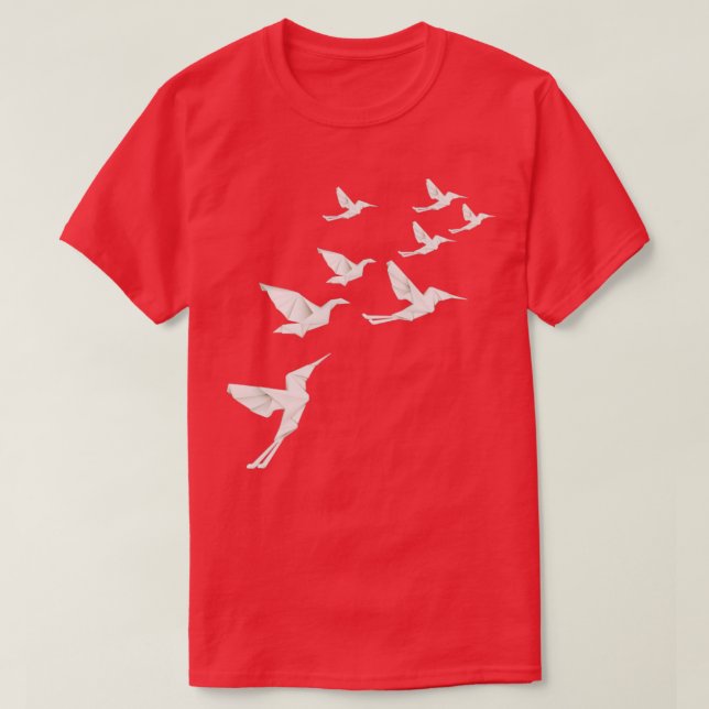Camiseta Aves Origami (Frente do Design)
