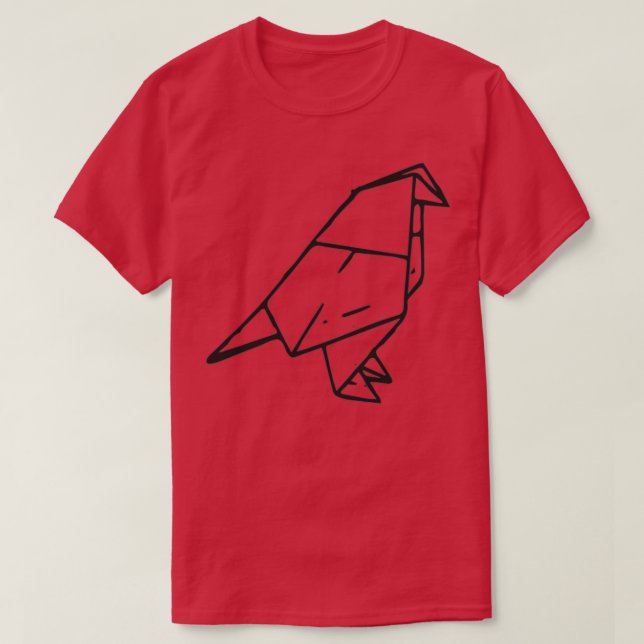 Camiseta Aves Origami 10 (Frente do Design)