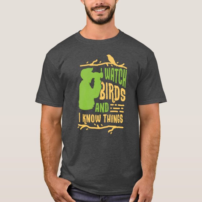 Camiseta Aves, Pássaros, Pássaros, Aves Dedicadas Ideia Ani (Frente)