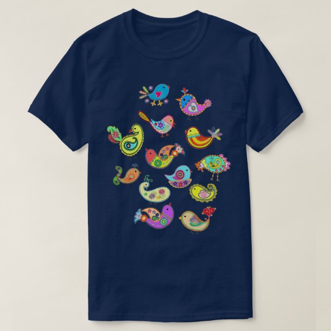 Camiseta aves selvagens 1 (Frente do Design)