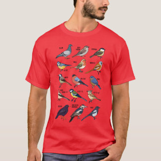 Camiseta Aves Selvagens Para Aves Que Observam O Retro De A