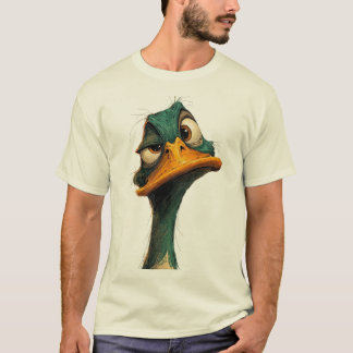 Camiseta Avestruz Engraçada e Mal-Humorada – Arte de Pássar