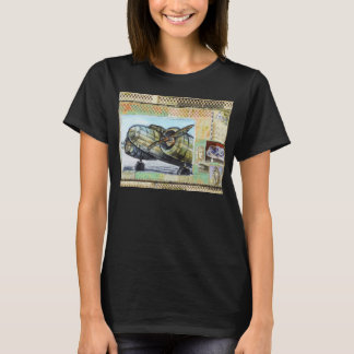 Camiseta Aviação 8 Bella+Canvas Ajustado Relaxado,T-Shirt D