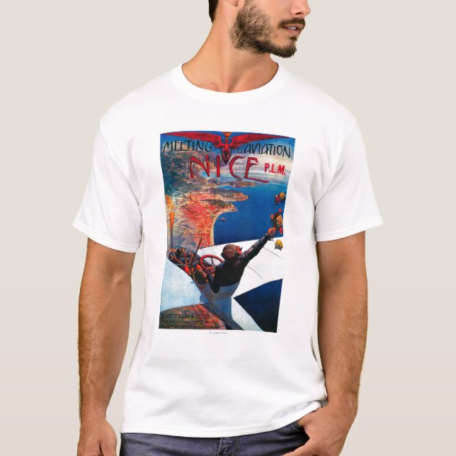 Camiseta Aviação de D da reunião em agradável, poster de (Frente)
