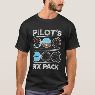Camiseta Aviação De Instrumentos De Voo Com Seis Embalagens