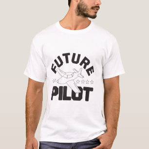 Camiseta Aviação para crianças que voam em pilotos de al