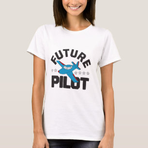 Camiseta Aviação para crianças que voam em pilotos de al