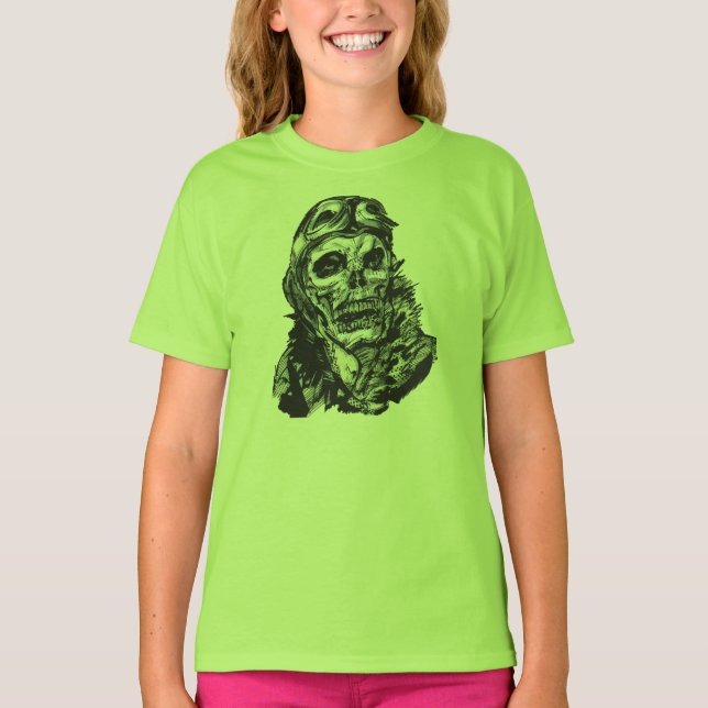 Camiseta Aviador do crânio (Frente)