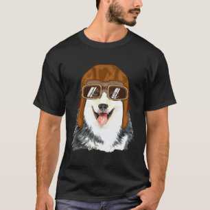 Camiseta aviador Steampunk Siberian Husky Alaskan Malamute