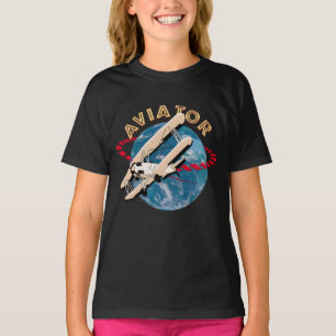 Camiseta Aviador viajando pelo mundo