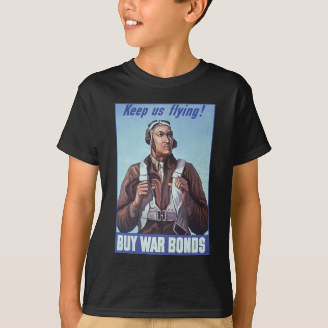 Camiseta Aviadores negros: Serviço Militar de Combate WW2 d (Frente)