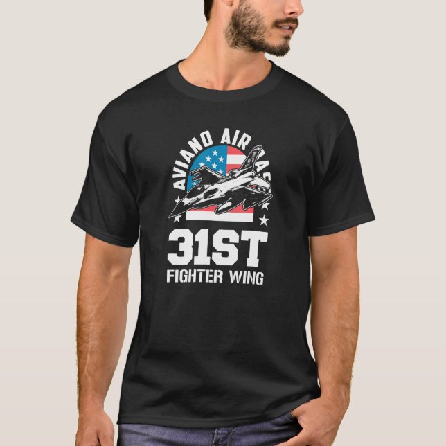 Camiseta Aviano Air Base 31st Fighter Wing Italy Souvenir_1 (Frente)