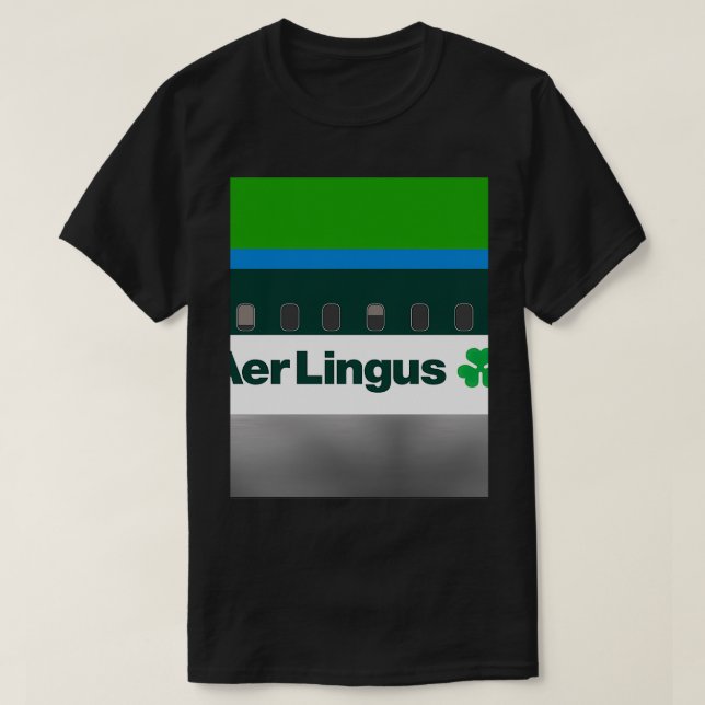 Camiseta Avião Aer Lingus 1980 (Frente do Design)