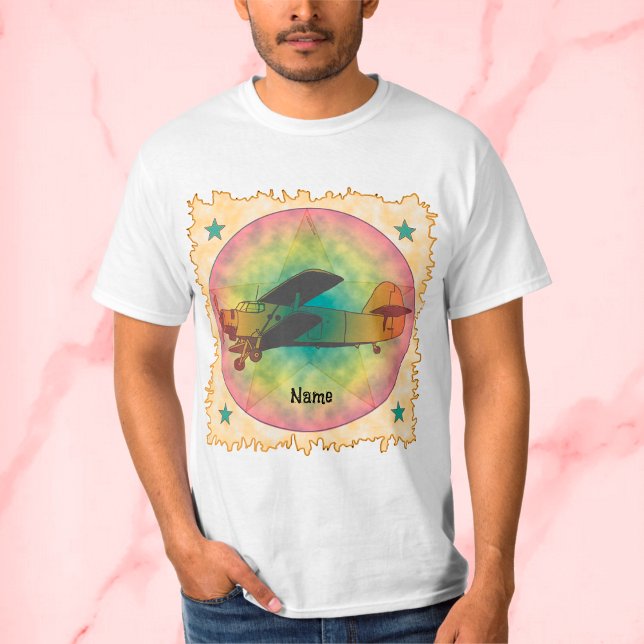 Camiseta Avião Antiga Beleza (Criador carregado)