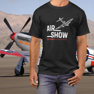 Camiseta Avião Antigo B-17 Exibição Aérea Militar Personali