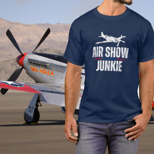 Camiseta Avião Antigo Show Aéreo Fanático Aviação da Segund