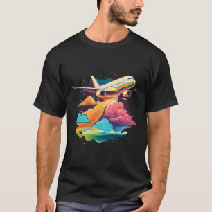 Camiseta Avião Avião Piloto Avião-Piloto Voador Jet Aviatio