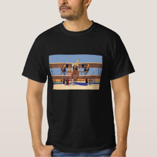 Camiseta Avião Biplano de Viagem e Transporte Antigo