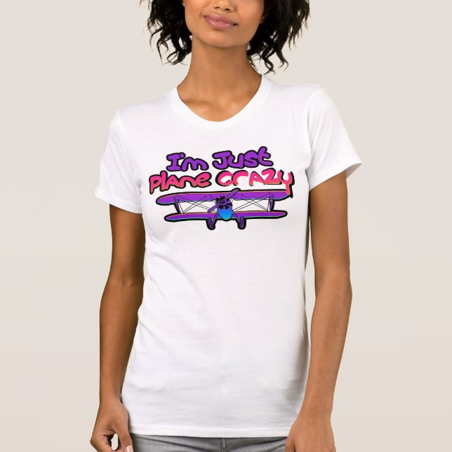 Camiseta Avião Biplano Engraçado (Frente)