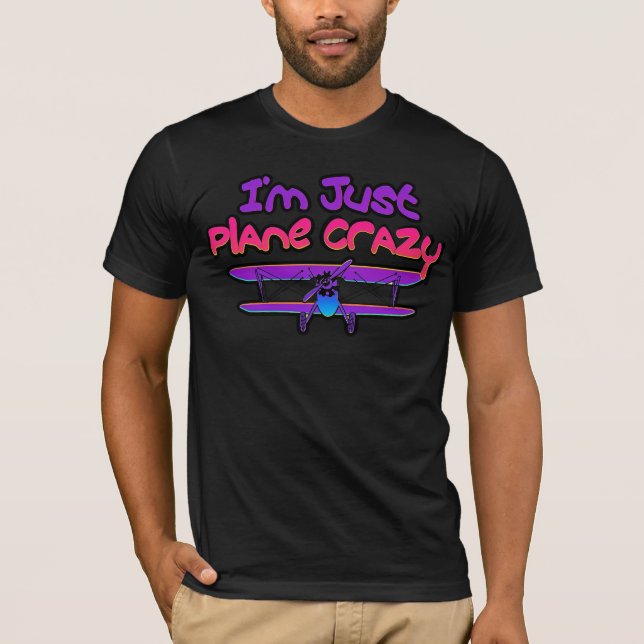 Camiseta Avião Biplano Engraçado (Frente)