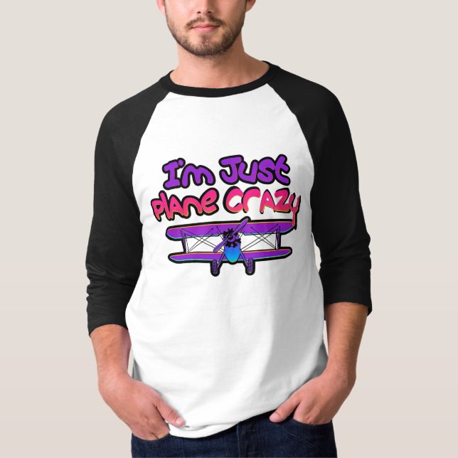 Camiseta Avião Biplano Engraçado (Frente)
