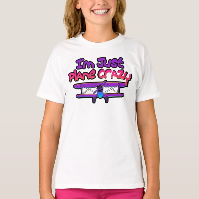 Camiseta Avião Biplano Engraçado (Frente)
