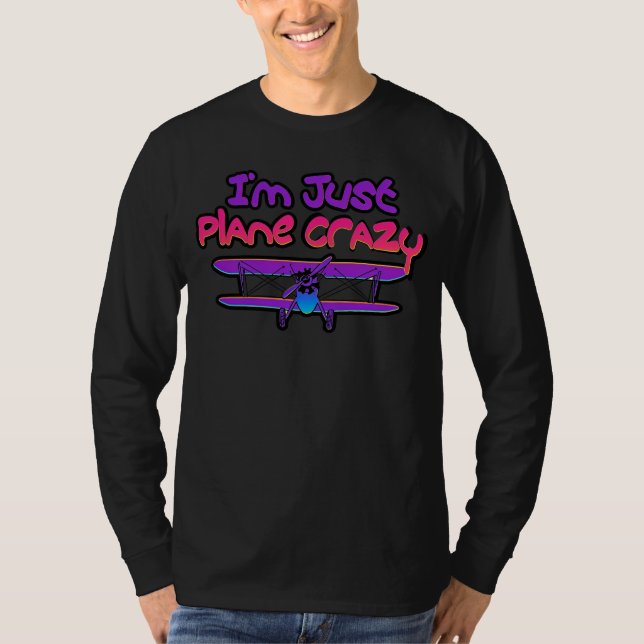 Camiseta Avião Biplano Engraçado (Frente)