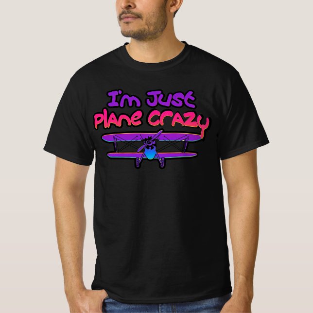 Camiseta Avião Biplano Engraçado (Frente)