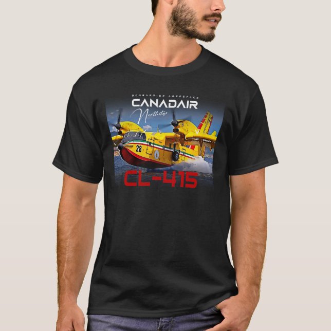 Camiseta Avião bombeiro Canadair cl-415 Northstar (Frente)