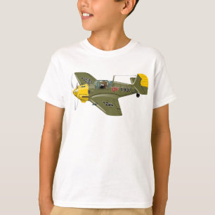 Camiseta Avião-caça-retrô-animação