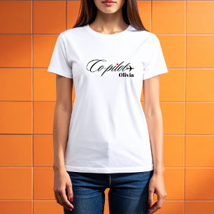 Camiseta Avião Co-Piloto Casal Personalizado Simples