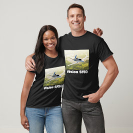 Camiseta Avião de avião de jato de visão SF50