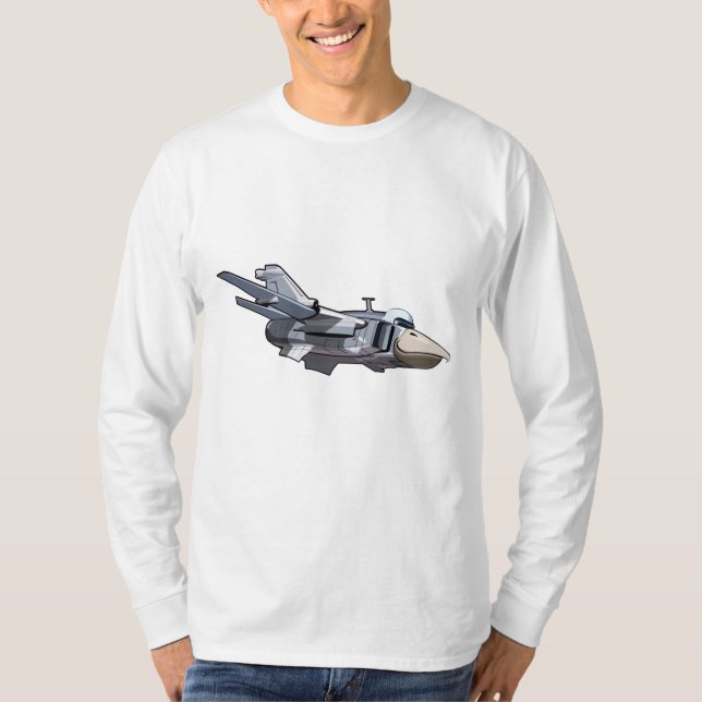Camiseta Avião-de-caça-caricatura (Frente)