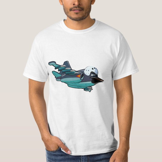 Camiseta Avião-de-caça-caricatura (Frente)