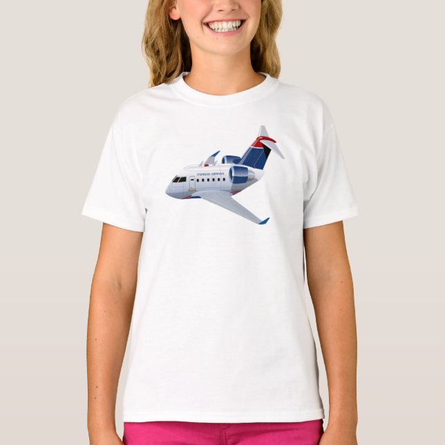Camiseta Avião de desenho animado (Frente)
