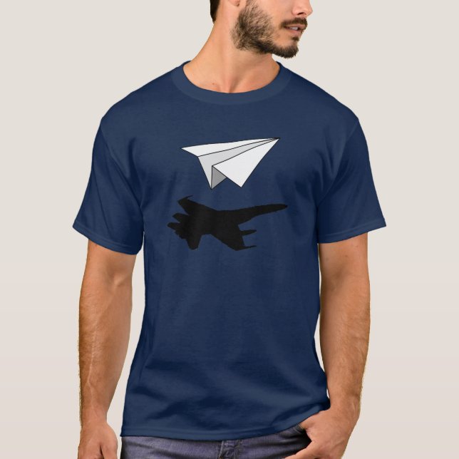 Camiseta Avião de papel Engenheiro aeronáutico (Frente)