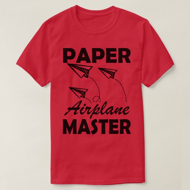 Camiseta Avião de papel mestre (Frente do Design)