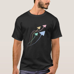 Camiseta Avião de Papel Plano Colorido Origami Legal