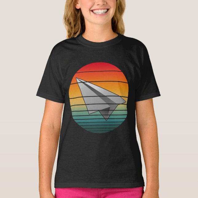 Camiseta Avião de Papel Vintage (Frente)