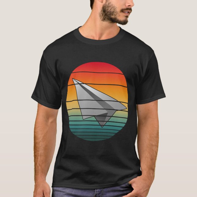 Camiseta Avião de Papel Vintage (Frente)
