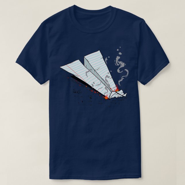 Camiseta Avião de Papel Voador Avião de Papel Plano Princip (Frente do Design)