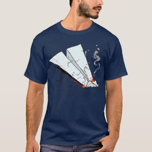 Camiseta Avião de Papel Voador Avião de Papel Plano Princip