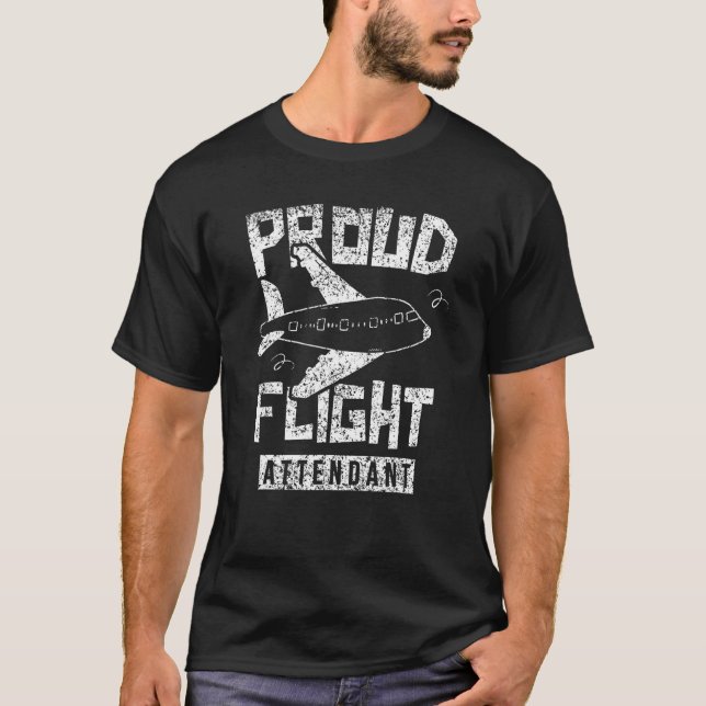Camiseta Avião de Tripulação de Tripulação Steward (Frente)