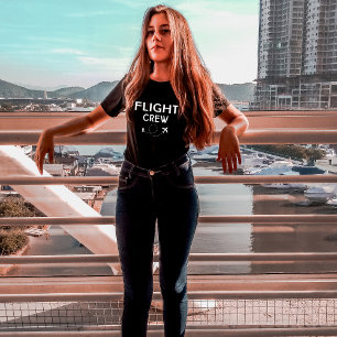 Camiseta Avião de Tripulação de viagem Voo Voo Voando Voand